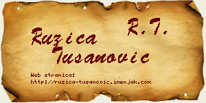 Ružica Tušanović vizit kartica